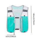 Run Ready Hydration Vest Lightweight Running Backpack with Adjustable Water Bag and Multiple Pockets, front view, blue, 40x10 cm.
