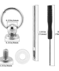 Heavy Duty D Ring Rivets For Leather Purse Hardware With Hole Punch And Screwdriver Built Tough Zinc Alloy Bag Making Kit components including rivets and tools.
