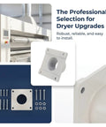 Garozone Square Base Outlet Fitting for Dryer Equipment Steel Discharge Chute Anti-slip Replacement Part Chemical Pharmaceutical Industry Easy Install, with screws and washers.