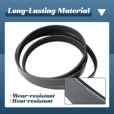 Top Grade Esttlamer Engine Serpentine Drive Belt Fits Honda Accord 2.4L V6 L4 Models 2008 Through 2012 DX EX And LX Trim Levels Replace Part No K070721 56992R40A01, durable black material.