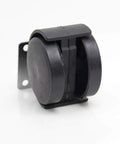 Heavy Duty Twin Wheel Casters 2 Inch Swivel Furniture Plates With Smooth Rolling Rubber Tires For Home Office And Workshop Use, close-up view.