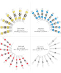 Hella Tough 165 Piece Heat Shrink Wire Connector Kit With Solder Sleeves And Sealed Insulated Butt Terminals, color-coded sizes