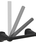 Pivoting Toilet Paper Holder Matte Black Sleek Wall Mount Bathroom Accessory With Corrosion Resistant Finish Easy Roll Change