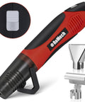Dual Temp 350W Heat Gun With 400F And 660F Settings, Quick Heat, 2 Nozzles, High Flow Hot Air For DIY Craft Embossing Shrink Wrap, Red