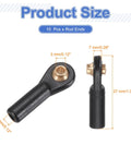 M3xL27mm 3Mm Center Hole RC Plastic Rod End Ball Joint Heads Set For Multi Axis Steering Linkage Crawler Upgrade Kit Pro Grade Caged Ball Heads Black Pack Of 10 Pcs, black plastic, 3mm hole, 27mm length