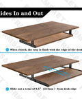 Slick Under Desk Keyboard Tray Platform Extra Wide 30 Inch Wooden Organizer for Gaming and Home Office with slides in and out feature.