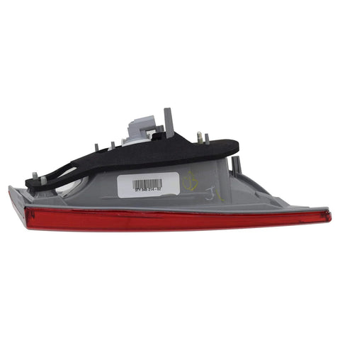 Side view of rear taillight assembly for vehicle with red lens and mounting hardware visible, suitable for car repair use.