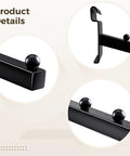 Close-up of 6 Pack Gridwall Hooks Black Waterfall Wall Mount Accessories showing hook balls and attachment detail.