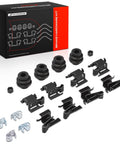 Top Tier Rear Side Disc Brake Hardware Kit For Toyota Highlander And Sienna Plus Lexus IS250 and IS350 Models Year 2014-2020 Heavy Duty Parts That Make Your Car Stop Like A Boss On The Road, 18-piece rear brake hardware kit