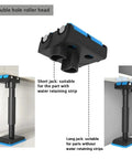 Adjustable Furniture Lifting Brackets 19cm To 44cm Height Range showing double hole roller head design for cabinet support.
