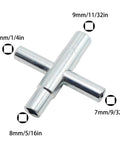 4 Way Sillcock Key Wrench Kit Two Pack, Multi Function Water Key For Valves, Faucets, Spigots And Electrical Cabinets, compact cross tool