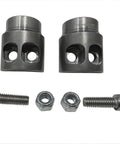 Straight Shot 1 1/2 Inch Tube Connector Adapter Weld Fabrication Bung With Versaslot Nut Holder Easy Grip For Hot Rod Rig And Custom Car Whips Built To Rock Made In Usa, includes two connectors, bolts, and nuts.