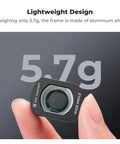 Close-up of lightweight Wide Angle Lens For DJI Osmo Pocket 4 3 With 112 Degree Field Of View Snap On Magnetic Attachment.