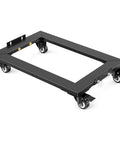 Built Like A Tank Heavy Duty Furniture Dolly With Lift Table Baffles And Locking Brakes Reinforced Steel Moving Cart with four wheels.