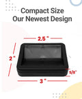 4 Pack No Slip Bed And Furniture Stoppers To Stop Sliding And Shifting On Any Floor, compact rubber size dimensions shown