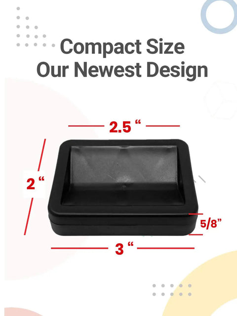4 Pack No Slip Bed And Furniture Stoppers To Stop Sliding And Shifting On Any Floor, compact rubber size dimensions shown