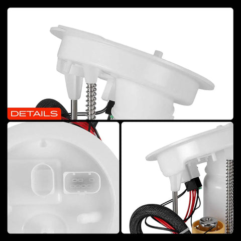 Top Notch Electric Fuel Pump Module Assembly compatible with BMW 230i 330i 340i 430i 440i 2017 to 2021, showing connector and assembly details.