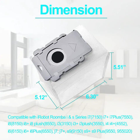 Dimensions of 12 Pack Vacuum Bags For I And S Series Clean Base With No Fuss Easy Fit And Automatic Dirt Disposal