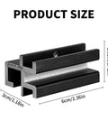 Slick Non Rotating Hole Brackets For Hard Tri Fold Truck Bed Tonneau Covers dimensions 6cm x 3cm in black metal finish.