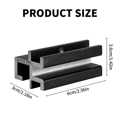 Slick Non Rotating Hole Brackets For Hard Tri Fold Truck Bed Tonneau Covers dimensions 6cm x 3cm in black metal finish.