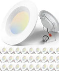 5 To 6 Inch LED Recessed Can Lights 32 Pack Dimmable IC Damp Rated Easy Install 12.5W 950 Lumens 100W Equivalent