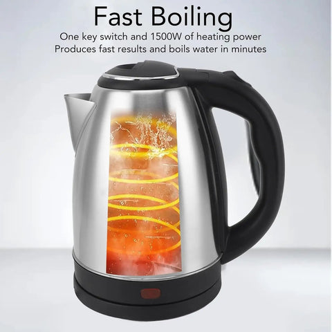 Fast As Lightning 2 Liter Electric Kettle With 1500 Watt Kickin Boiling Power Auto Shut Off And Dry Boil Protection Genuine Stainless Steel core boiling water.