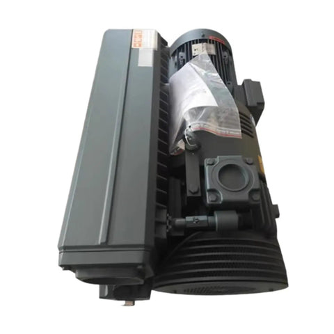 RA 0302D Heavy Duty Air Vacuum Pump Built Like A Tank For Smoother Industrial Jobs And Steady Airflow Quiet Low Decibel Durable Construction Sealed In Box, side view showing compact design.