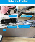 Solutions for messy cords with Self Adhesive Aluminum Cable Raceway Kit 100 Cm Gray Wire Concealer for Home and Office.