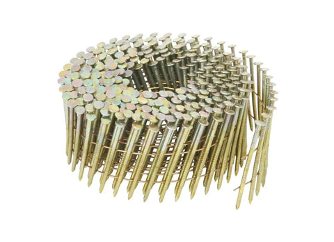 16 Degree Siding Nails 2 Inch By 0.092 Inch Ring Shank Wire Coil Electro Galvanized Round Head For Siding Sheathing Decking and Fencing 3600 Count NV65AH2