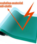 LogiJoy ESD soldering mat roll, green rubber anti-static desk mat for circuit repair, 23.7 x 118 in