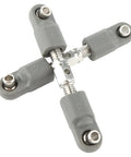 RC Car Adjustable Pull Rod Linkages Arm Tie Rod Kit For 1 To 14 Scale H14BM 14210 14209 JC14EP HP141 HP141S And Other 1 To 14 RC Cars Trucks Buggies Must Have Replacement Parts, gray adjustable metal tie rods