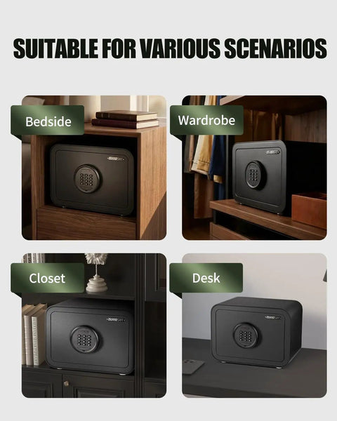 Digital Safe Box For Home And Office With Electronic Keypad And Override Key 0.8 Cu Ft in bedside, wardrobe, closet, desk