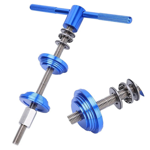 Bottom Bracket Press Tool With CNC Knurling Stainless Steel Build, Durable Headset Press Kit And Screw Rod For Bicycle Mechanics