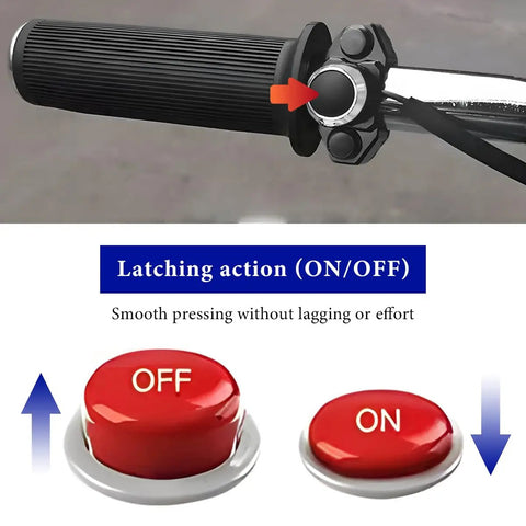 Seven Eighths Inch Motorcycle Handlebar Horn Start Switch with ON/OFF momentary red push button for motorcycles