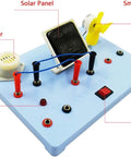 Solar Cell Demonstration Kit With PV Materials For Renewable Energy Learning Hands On Solar Power Experiments And Easy Setup Science Education Tool For Classrooms, blue plastic base