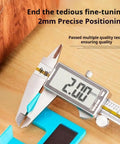 Caliper measuring 2mm, part of Magnetic Hinge Alignment Kit For Easy Drill Free Door And Cabinet Installations With A Precision Groove