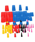 200 Piece High Heat Silicone Rubber Tapered Plug Kit Assortment With Durable Stopper Seals For Plumbing And Gasket Repair, Tough Wear Resistant Stoppers Ranging From One Sixteenth Inch To Five Eighth Inches That Will Hold Up In Any Job Or Home Project., assorted tapered silicone plugs in multiple sizes and colors