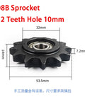 Heavy Duty 45# Steel Idler Sprocket Drive Chain Gear With Bearing For 08B Roller Chain, 12 Teeth 10mm bore shown.