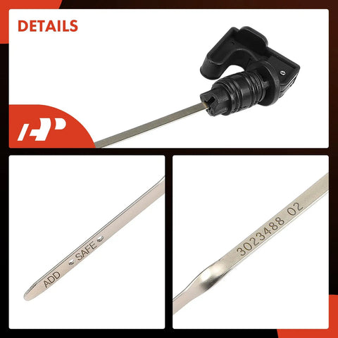 Engine Oil Dipstick For Polaris ATVs And UTVs Compatible With General 1000 Pro XD Ranger Crew XP RZR Pro XP Trail S Turbo S Xpedition XP 2013 2025 Ride Ready Replacement Tool, showing measurement marks and handle.