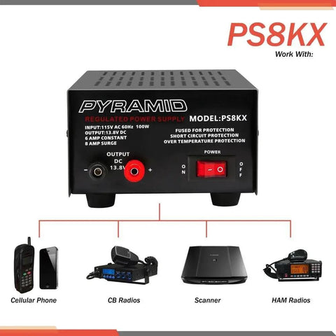Compact Benchtop Power Supply For Home Labs With 6 Amp Linear Regulated 12V And 13.8V DC Outputs From 115V AC 100W Input