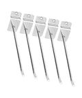 Heavy Duty Slatwall Hooks Pack Of 25 For Retail And Garage Displays 6 Inch Chrome Stainless Steel Hooks With 4.2mm Arm And 30 Degree Upturn