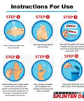 Instructions for Splinter Out Splinter Remover, 20 Count Sterile Pack With Tri Bevel Point And Easy Grip Gnarls