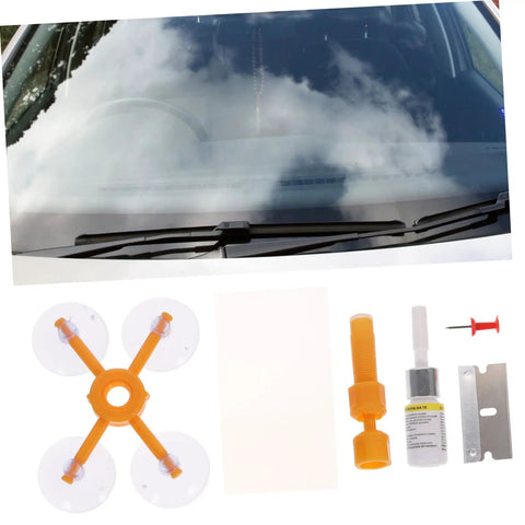 Quick Fix Windshield Chip Kit For Auto Glass Repair And Car Windshield Crack Scratch Repair Tool Set For DIY Friendly Easy At Home Windshield Restoration And Auto Glass Maintenance