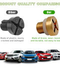 Solid Brass Radiator Coolant Air Bleeder Screw With Quality Rubber O Ring For BMW X1 And X3 quality comparison with plastic counterpart.