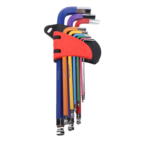 Premium Zunate Hex Key Set With Ball End Metric Wrenches For Bike Furniture And Electrical Repair, Color Coded Cr V And S2 Steel Tools, Tough Gear To Get The Job Done 10mm