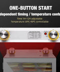 Control panel of Lock In Fresh Flavors With This Straight Up Electric Food Dehydrator featuring adjustable timer and temperature settings.