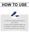 How to use Two Pack 2026 Upgraded Fuel Saver Device For All Cars, Universal Gas Saver, shown with installation steps and components.