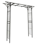 Steel Garden Arch For Climbing Plants 6 Ft 9 In High By 4 Ft 11 In Wide Weather Resistant Black Epoxy Finish Outdoor Yard Arbor