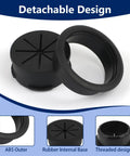 10 Pack Desk Grommets 2 Inch Hole Covers For Wires Black Cable Grommets with detachable design and rubber base