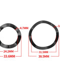 Steel Bike Bottom Bracket Wave Washers Set For 24mm And 30mm Cranks dimensions shown